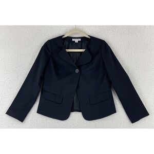 Pendleton Petites‎ Blazer Jacket Womens Size 2P Black Long Sleeve Wool Blend